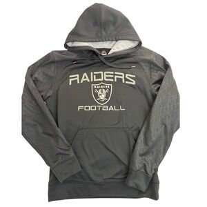 Majestic‎ Raiders Football Hoodie Men's Size Small Black Pullover NFL Athletic